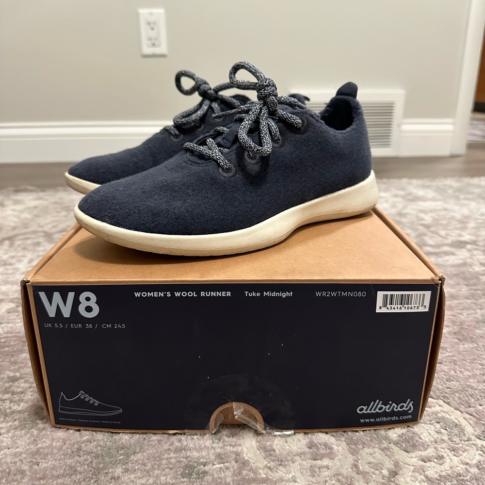 Allbirds Women's Wool Runner Sneaker in Midnight Blue